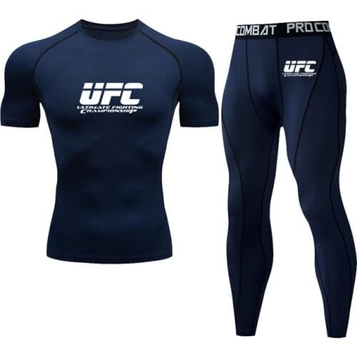 Gym Men Running Fitness Sportswear Bicycle Trained Clothes Sports Suits Workout Jogging Rashguard Men Kit Compression Boxing Set