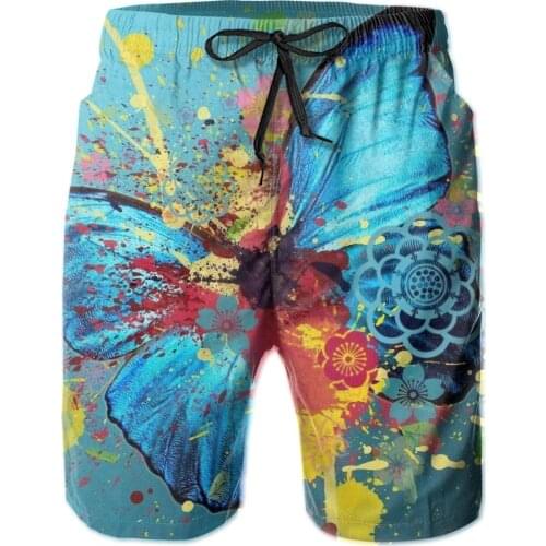 2021 New mens swimming trunks Butterfly swimming board shorts beach running shorts Surfing shorts swimsuit beach pants