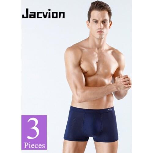 3 Pieces/Pack Bamboo Fiber Men Boxer Shorts Elastic Big Size Male Underwear Youth Comfortable Sports Sweat-absorbent Breathable