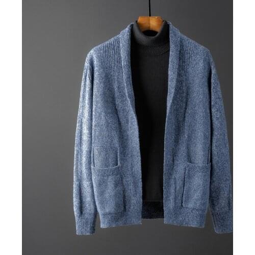 2021 classic Fashion Spring Autumn Men Casual Cardigan Fashion Jacket Computer Knitted Sweater Size M L XL XXL XXXL