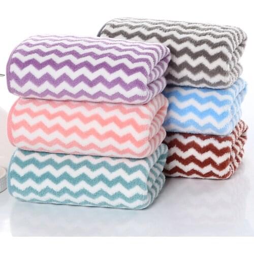 Warp knitted polyester brocade high density coral Plush water absorbing towel towel towel