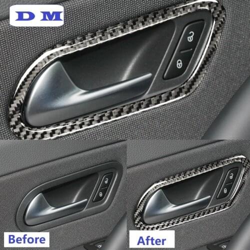 Fit For Volkswagen Scirocco 2009-2016 Carbon Fiber Interior Center Control Head Light Air Vents Outlet Sticker Car Accessories