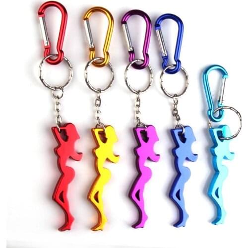 1PC Portable Beer Bottle Opener Keychain Multifunctional Pocket Aluminum Can Jar Beer Bottle Opener Bar Beer Tool Random Color