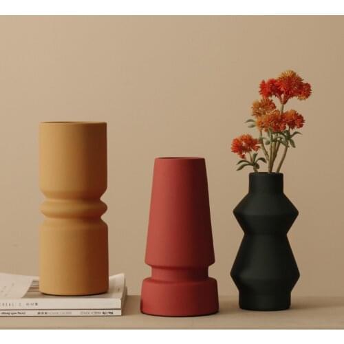 Nordic simple Morandi Art Vase villa livingroom dining room office decor home Vases Decoration Accessories flower arrangements
