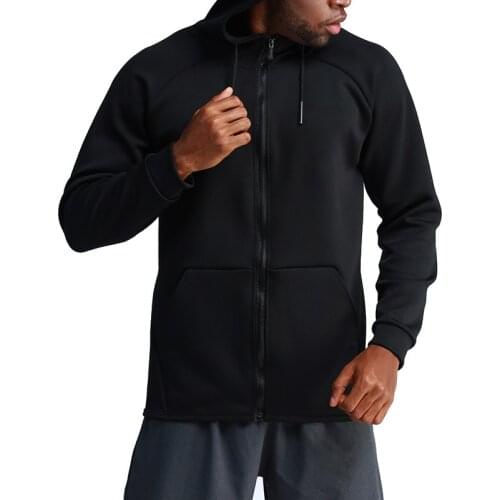 Sports Jacket Mens Hooded Basketball Training Sportswear Outdoor Running Breathable Quick-drying Fitness Jacket