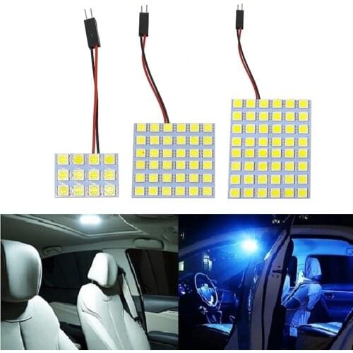 4X T10 Festoon LED 6/9/12/15/18/24/30/36/48 SMD 5050 Led White ice blue Light 12V LED Reading Panel Car interior Dome light