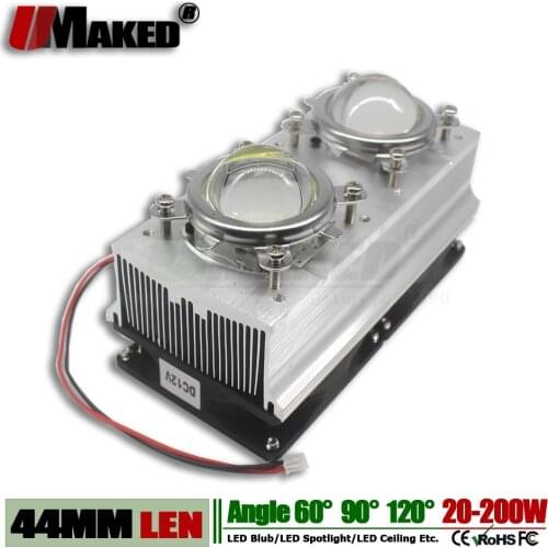 LED Heat Sink Aluminum Radiator+LED lens+Reflect+Fix Holder+DC12V Fan Five-piece suit for 10-200W High Power Grow light LED Lamp