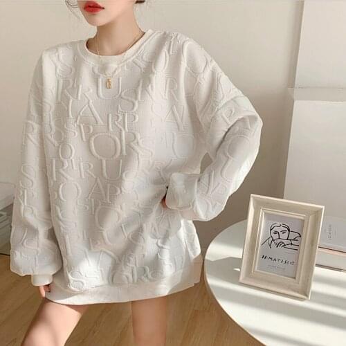 Oversized White Hoodie Women Streetwear Elegant Pullover Sweatshirts Female Autumn Winter Loose Hoodies Sudaderas Mujer