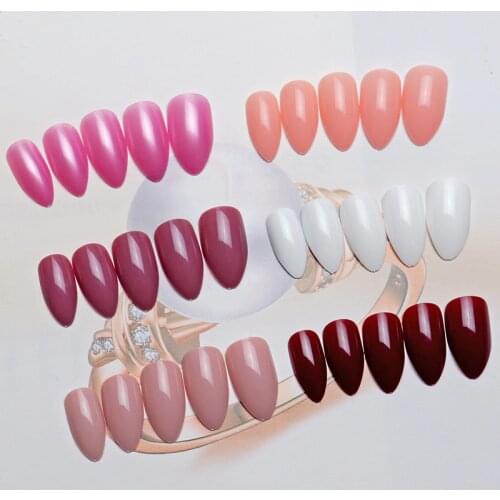 Stiletto Nails Acrylic Fake Nail Tips for Nail Art Natural Long Claw Nails Full Cover Artificial Nails 100pcs with Box