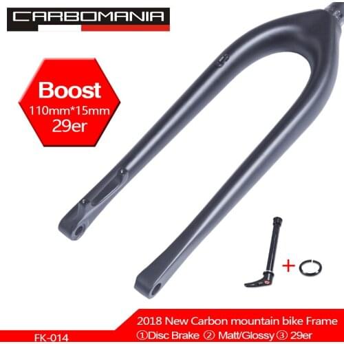 29inch NEW BOOST MTB full carbon bicycle fork mountain bike 110*15mm fork 29er UD glossy/matte cycling bike fork 1-1/8 to 1-1/2