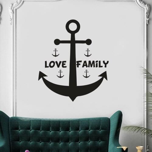 Anchor Pattern Vinyl Wall Decal Home Living Room Decoration Nautical Anchor Wall Stickers Sailing Style Anchors Poster AZ333