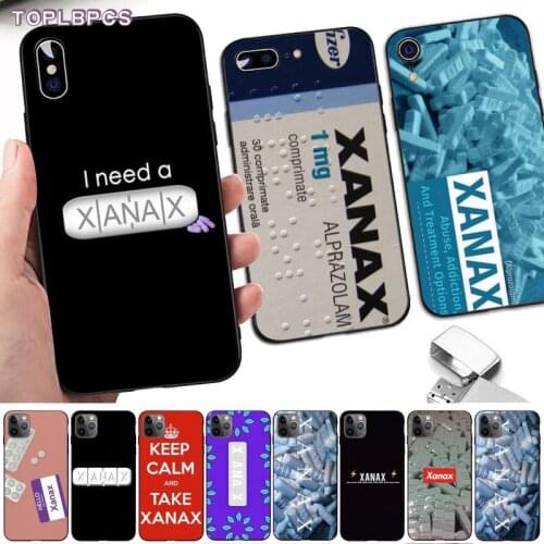 TOPLBPCS XANAXS Pattern Soft Phone Case Cover for iPhone 8 7 6 6S Plus X 5S SE 2020 XR 11 12 pro XS MAX