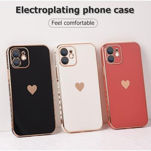 Plated Protective Case For IPhone 12 11 Pro Max Silicone Case For iPhone 8 Plus 7 XR XS Max X SE 2020 12 Mini 6 6s Plus Cover