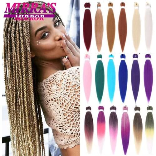 Mirras Mirror Afro Jumbo Braids Hair Extensions 26 Inch Synthetic Pre Stretched Braiding Hair for Braids Professional Box Braid