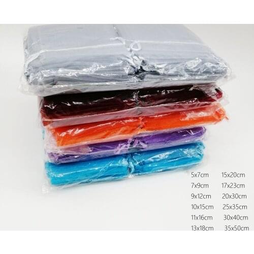 100pcs 30x40cm Diy Jewelry Bag Gift Bag Women Drawstring Organza Gift Bags For Wedding/Christmas/Jewelry Display Packaging Bags