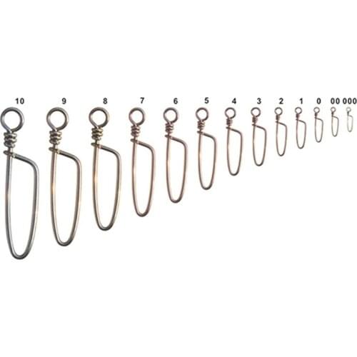 [1000pcs] Bulk Nickel Plated AFW Coastlock Snaps Fishing Connector Fishing Tackle Accessory Size #0~#10