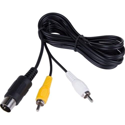 2m AV Cable For television with RCA conections for Sega Genesis 1 Standard AV Cable 6ft