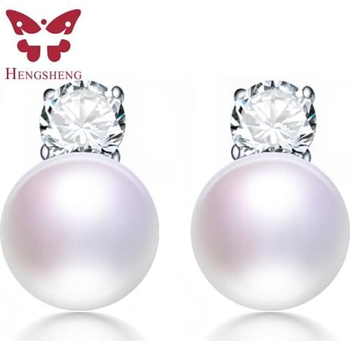 2021 Fashion Real pearl earrings for women girls birthday gift with beautiful gift box, pearl earring with 100% jewelry 8-9mm