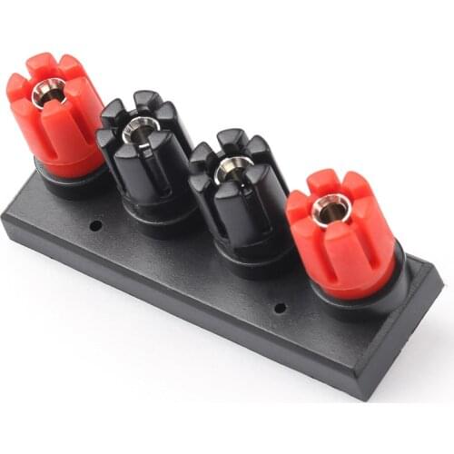 Areyourshop 4 Female Banana Plug Terminal Binding Post for Speaker Amplifier 1/3PCS High Quality Plug Jack Connector