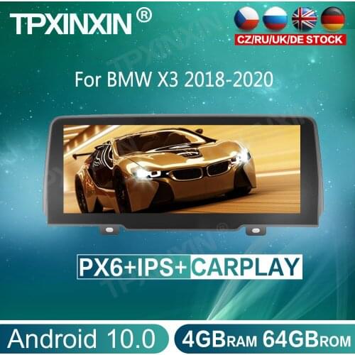 For BMW X3(2018-) EVO 4+64GB Android 10.0 Car Multimedia Player Head Unit Auto Stereo Radio Tape Recorder GPS Navigation