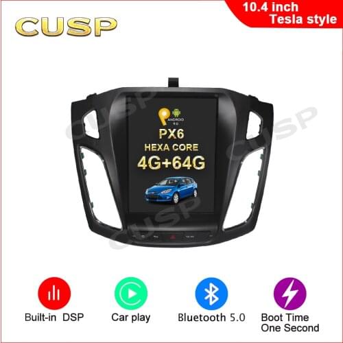 Android 9 Vertical Screen Tesla style Car GPS Navigation For Ford Focus 2012- /2015- head unit multimedia player tape recorder