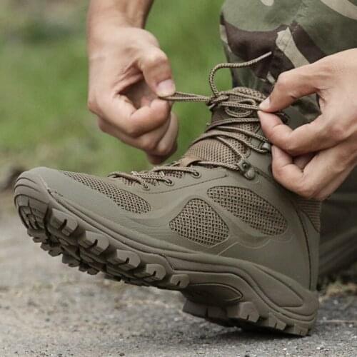Spring Autumn Men Military Army Boots Mens Sneakers Tactical Boots Tactico Work Walking Shoes Combat Breathable Ankle Boot