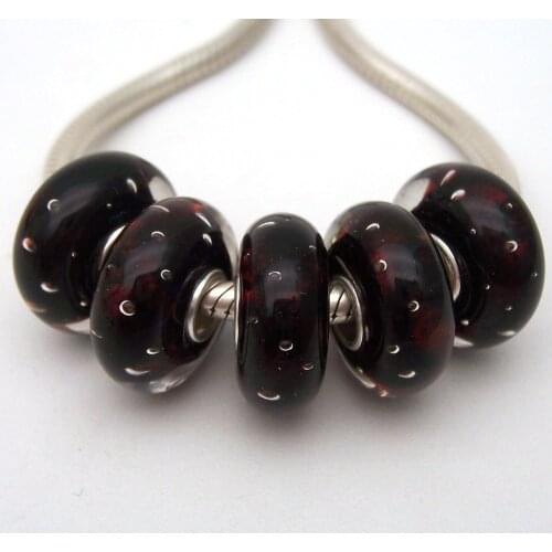 JGWGT 2592 5X 100% Authenticity S925 Sterling Silver Beads Murano Glass beads Fit European Charms Bracelet diy jewelry Lampwork