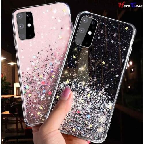 Luxury Glitter Star Case For Samsung Galaxy S20 A51 A70 A50 A10 A20 A30 A80 A10S A20E A750 Note 10 9 8 S10 S9 S8 Plus S10E Cover