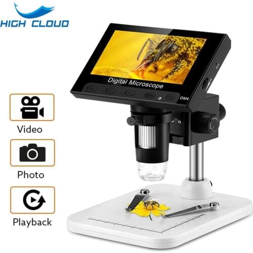 4.3"LCD Display USB Digital Electronic Microscope Endoscope Record 1000X 2 Megapixels with 8 LED for phone Repair Soldering