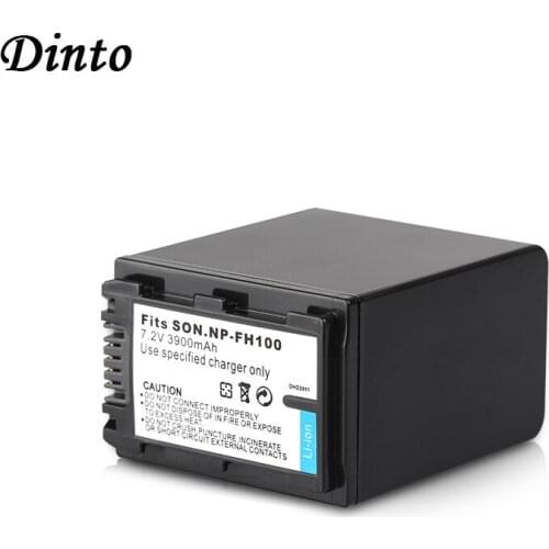 Dinto 3900mAh NP-FH100 NPFH100 NP FH100 Rechargeable Digital Camera Battery for Sony DCR SR42E SR12E FH70 FH60 FH50 FH40 FH30