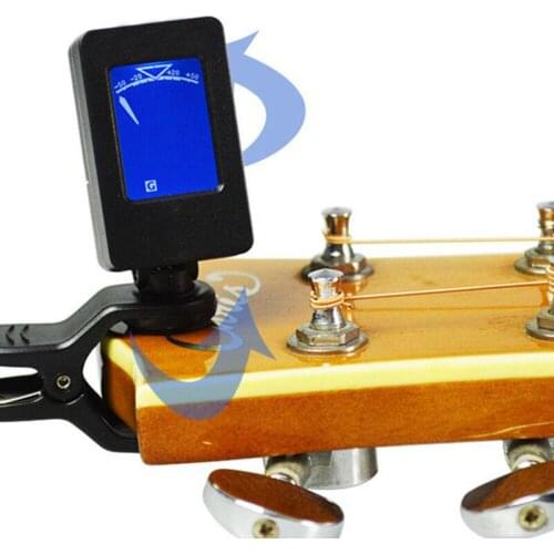 Guitar Tuner Clip on Chromatic Digital Electric Tuner for Acoustic Guitar, Bass, Violin, Ukulele Tuning Accessories