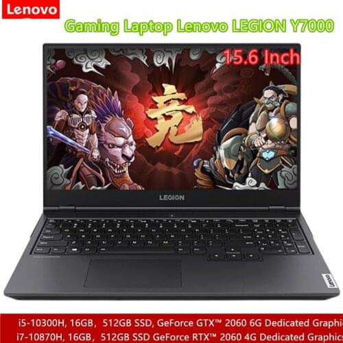 Lenovo 2020 Gaming Laptop LEGION Y7000 With I7-10870H 16GB 512GBSSD GTX 4G Graphics 15.6 Inch FHD Backlit Typc-C RJ45 HDMI