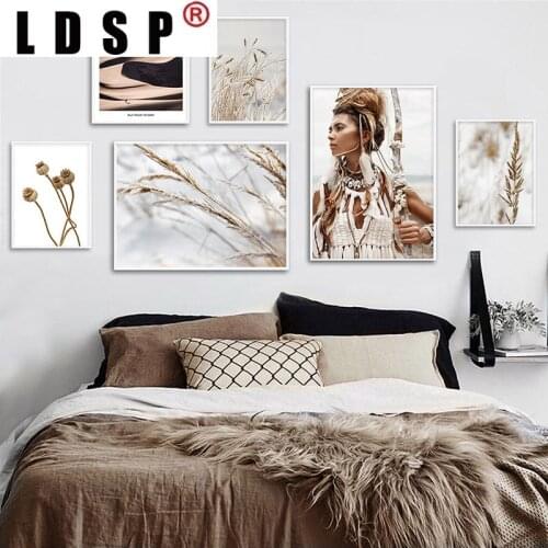 LDSP Huntress Grass Desert Bohemia Canvas Painting Wall Art Print Poster Picture Modern Living Room Home Decor