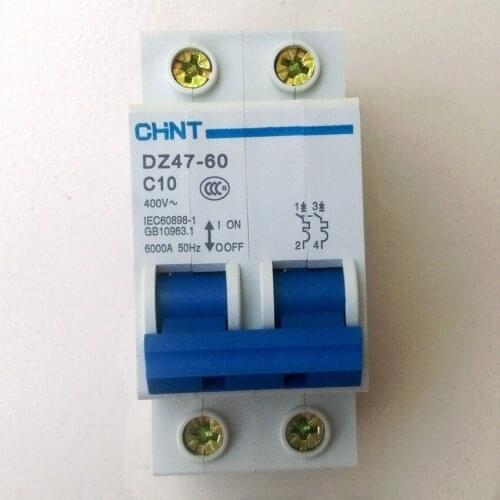 Chint C45N Mini Circuit Breaker DZ47-60 2 Poles C10A 400V MCB