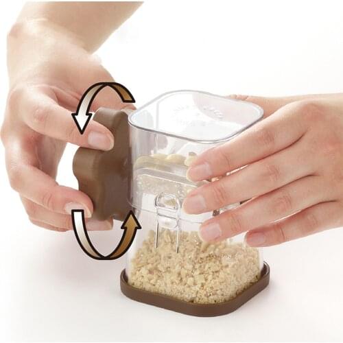 Multi functional Hand Shake Dry Fruits Gadget Manual Food Processor Nut Grinder Peanut Crusher Garlic Press Kitchen Tool
