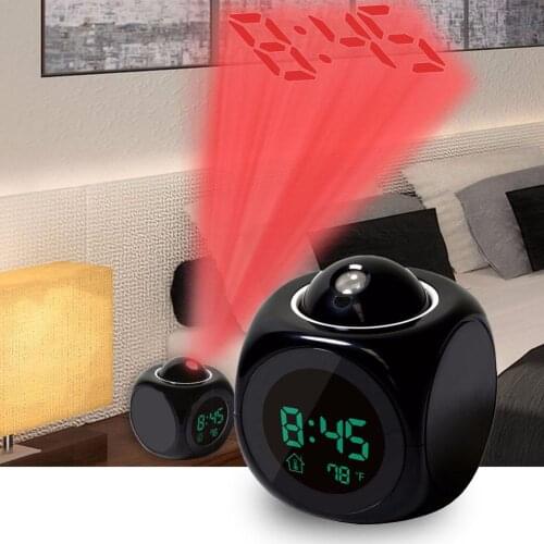 Fashion Portable Home Bedroom LCD Display Time Voice Prompt Digital Alarm Clock Useful