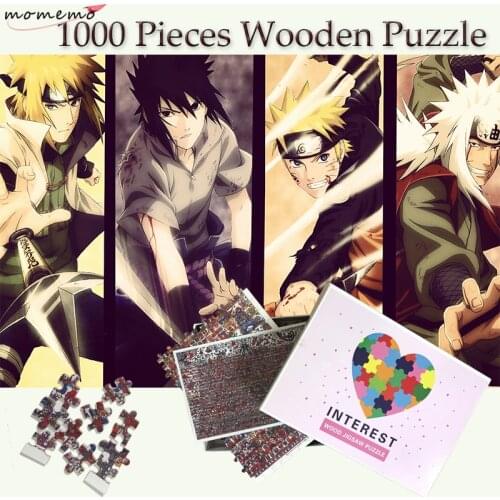 MOMEMO Naruto Jigsaw Puzzles 1000 Pieces Adults Teenagers Kids Toys Cartoon Wooden Puzzle 1000 Pieces Adult Wooden Puzzle Games