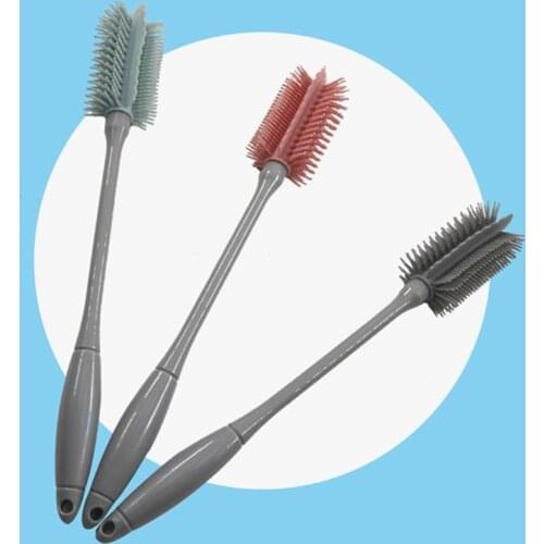 Soft Rubber Cup Brush Non-silicone Brush Multi-function Kitchen Bottle Thermos Glass Cleaning Brush Bathtub Carpet Pet Brush