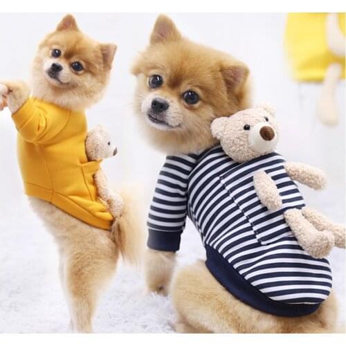 New autumn and winter Dog jersey sweater spring cat cute bear pet dog clothes for small dogs chihuahua teddy Yorkies