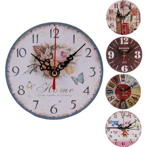 NEW Clocks Home Decor Vintage Style Antique Wood Wall Clocks For Home Kitchen Office Large Wall-clock Living Room Modern Design
