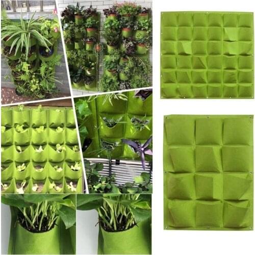 Wall Hanging Planting Bags 4/9/18/49/72 Pockets Green LIght Grow Bag Planter Vertical Garden Vegetable Living Bag Home Supplies