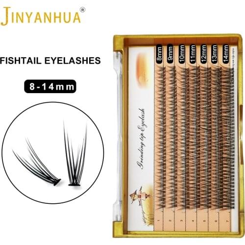 Fishtail Type Eyelash Extensions 3/7Rows Mix Length Single Cluster Fans Eyelashes Fashion Fish Tail Fairy Eyelashes Super Natual