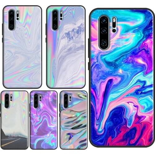 Luxury Iridescent Holographic Art Case For Huawei P20 Lite P30 Pro P40 Mate 20 Lite P Smart Z 2019 Nova 5T Honor 8X 9X 10i