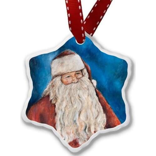 Santa Christmas Ornament,Custom Secret Santa Gift,Stocking Stuffier,Christmas Ornament,Santa and Reindeer Ornament
