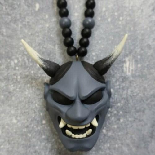 Samurai Kabuto Helmet / Hannya Japanese Oni - Car Rear View Mirror Charm car accessories Japanese Style Resin Hanging Ornament