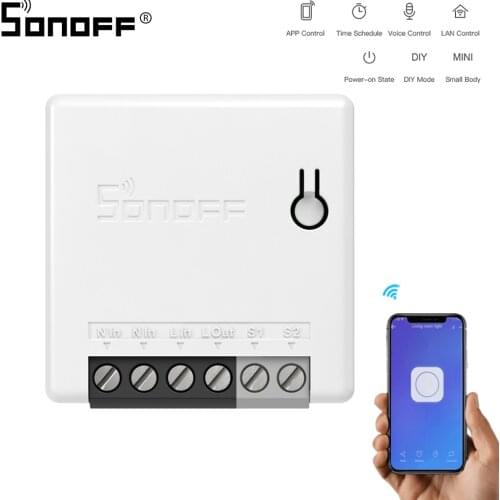 SONOFF MINI/Basic Two Way Smart Switch Wifi Remote Control DIY Support External Switch 10A work wth Google Home Automation Alexa