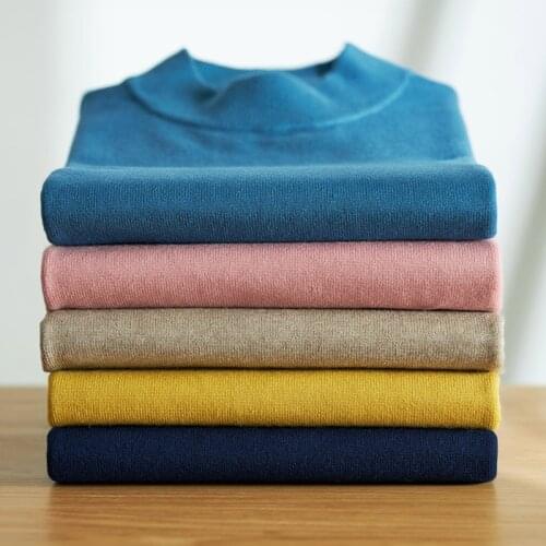 Sweater Men Wool Warm Thick Half Turtleneck Male Pullovers Solid Casual Slim Streetwear Pull Homme Long Sleeve Vintage Clothes