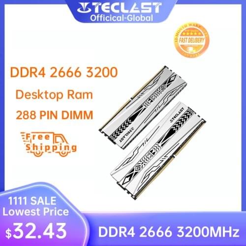Teclast Armor ram DDR4 4GB 8GB 16GB 2666MHz 3000MHz Aurora series A40 memory CL17 288PIN DIMM 1.2V RAM work for Desktop