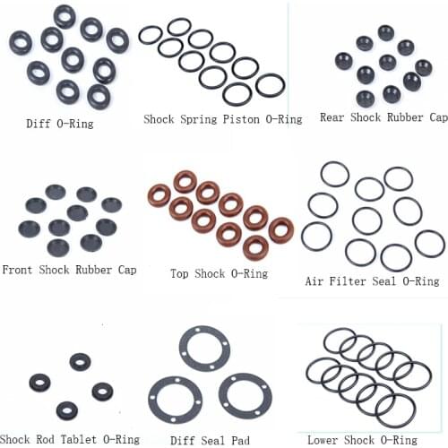 Shock Rubber Cap Air Filter O-Ring Differential Seal Ring Sealing Pad Oil Seal for 1/5 LOSI 5IVE-T Rovan LT Rc Car Parts