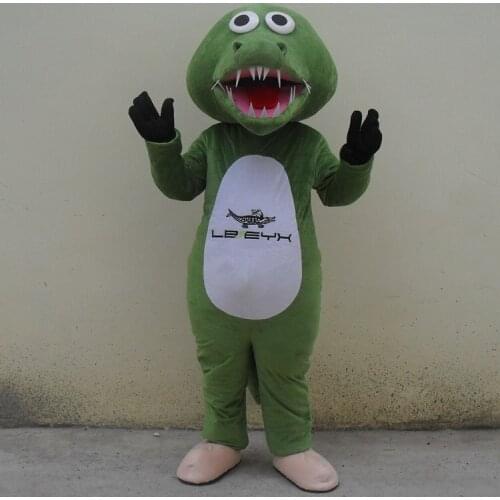 Green crocodile Mascot Costumes Cartoon Apparel Birthday party Masquerade